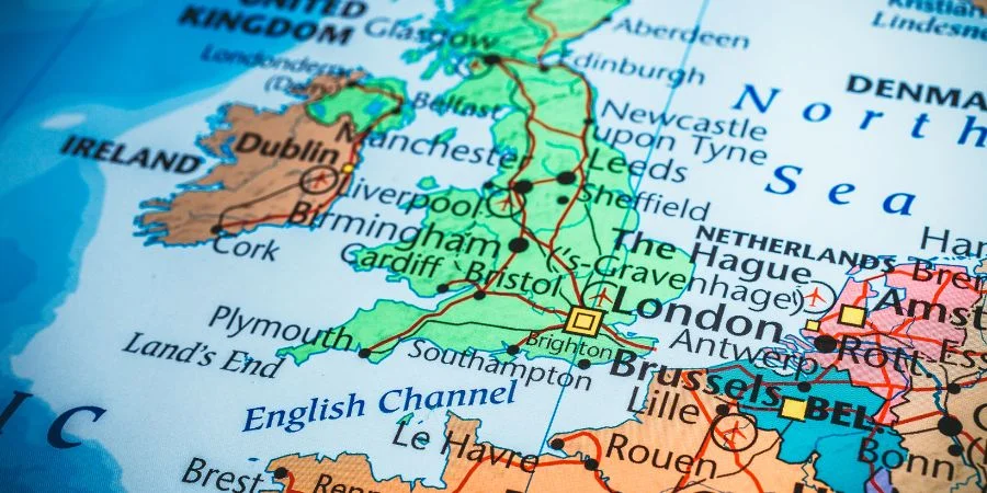 Mapas de Irlanda en europa