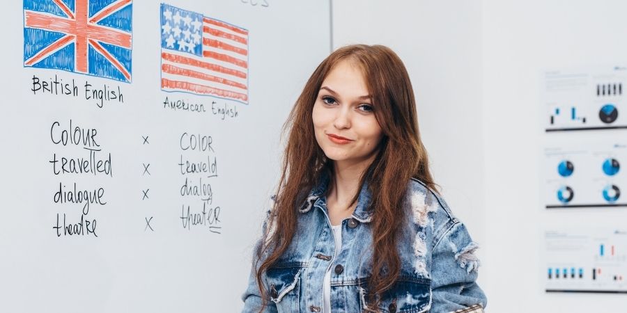 estudiante para Examen Cambridge