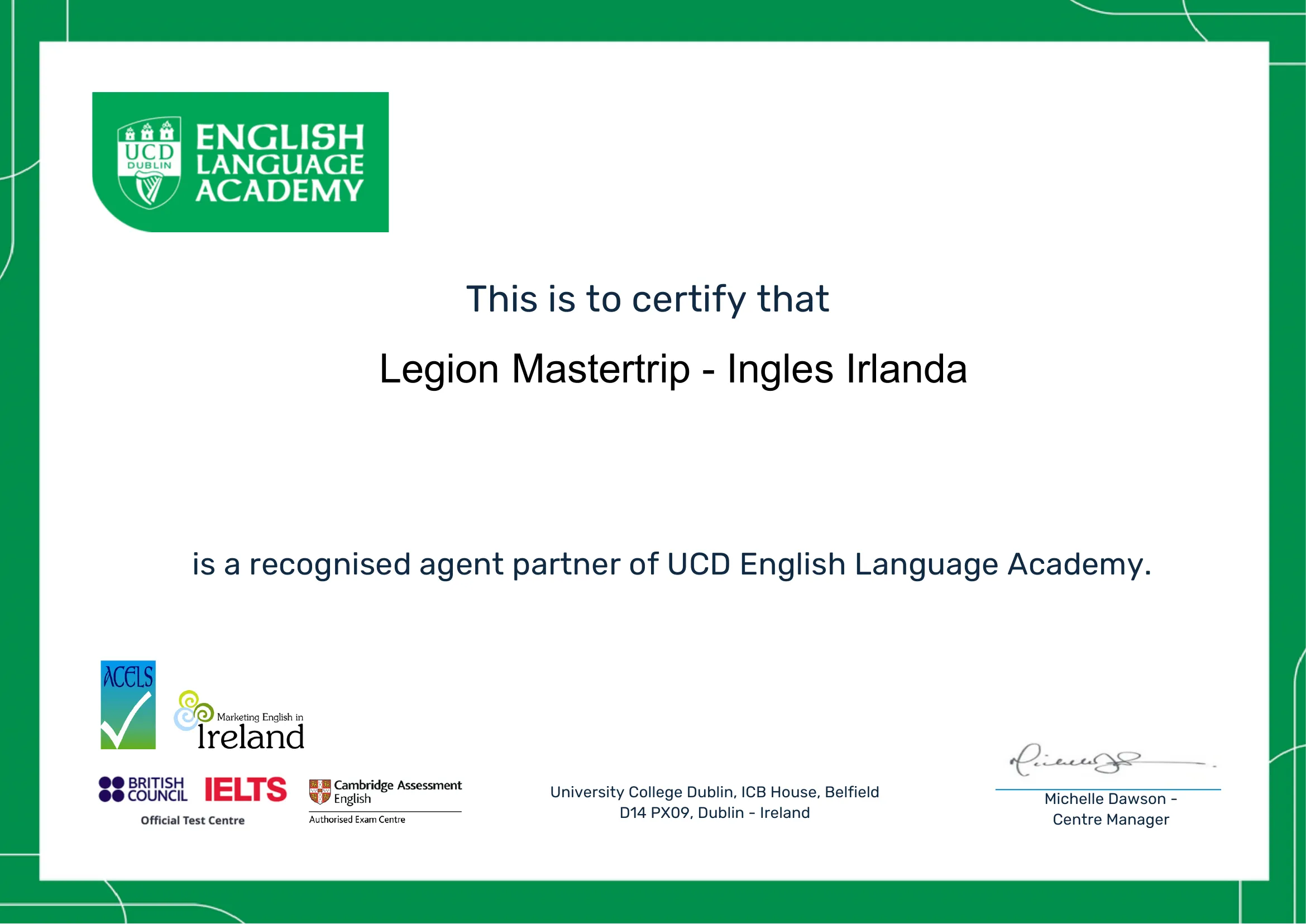 Programas de Inglés en UCD